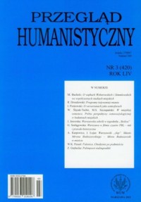 Przegląd humanistyczny 3(420) / - okładka książki