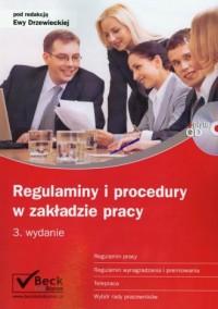 Regulaminy i procedury w zakładzie - okładka książki