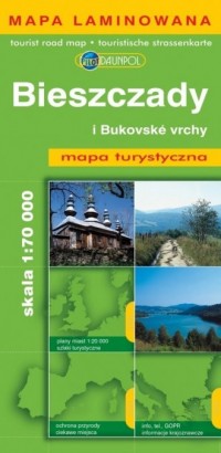 Bieszczady i Bukovske vrchy. Mapa - okładka książki