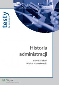 Historia administracji - okładka książki