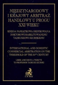 Międzynarodowy i krajowy arbitraż - okładka książki