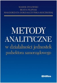 Metody analityczne w działalności - okładka książki