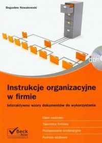 Instrukcje organizacyjne w firmie - okładka książki