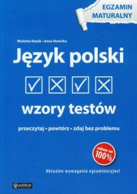 Język polski. Wzory testów. Egzamin - okładka podręcznika