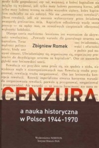 Cenzura a nauka historyczna w Polsce - okładka książki