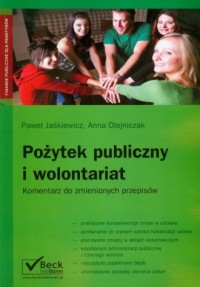 Pożytek publiczny i wolontariat - okładka książki
