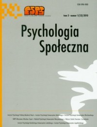 Psychologia Społeczna nr 1(23)/2010. - okładka książki