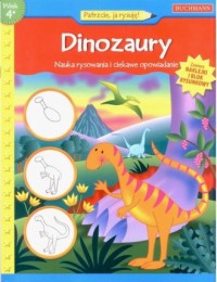 Dinozaury. Nauka rysowania i ciekawe - okładka książki