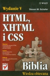 HTML, XHTML i CSS. Biblia - okładka książki