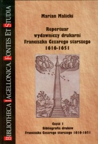 Repertuar wydawniczy drukarni Franciszka - okładka książki