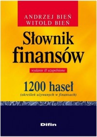 Słownik finansów - okładka książki