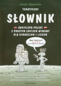 Tematyczny słownik angielsko-polski - okładka podręcznika