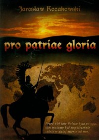 Pro patriae gloria - okładka książki