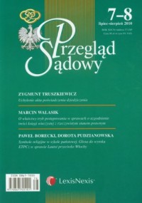 Przegląd Sądowy nr 7-8/2010 - okładka książki