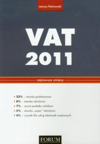 VAT 2011. Najnowsze zmiany - okładka książki