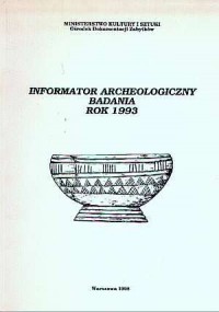 Informator Archeologiczny. Badania. - okładka książki