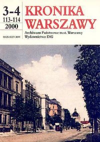 Kronika Warszawy nr 3-4 (113-114)/2000 - okładka książki