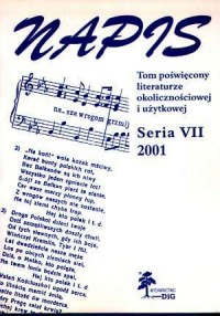 Napis. Seria VII. 2001. Tom poświęcony - okładka książki