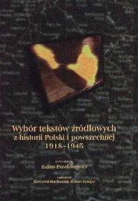Wybór tekstów źródłowych z historii - okładka książki
