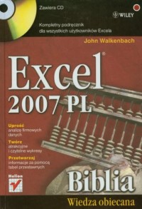 Excel 2007 PL. Biblia - okładka książki