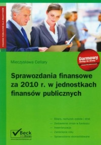 Sprawozdanie finansowe za 2010 - okładka książki