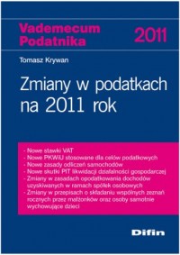 Zmiany w podatkach na 2011 rok - okładka książki