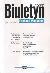 Biuletyn Edukacji Medialnej 1/2010 - okładka książki