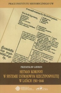 Hetman koronny w systemie ustrojowym - okładka książki