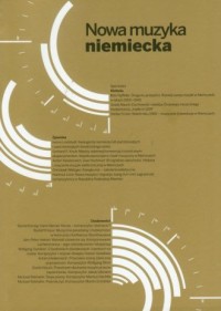 Nowa muzyka niemiecka - okładka książki