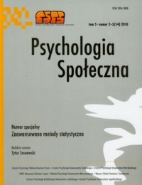 Psychologia Społeczna nr 2-3(14)2010. - okładka książki