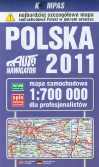 Polska 2011. Mapa samochodowa dla - okładka książki
