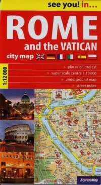 Rome and the Vatican city map - okładka książki