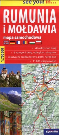 Rumunia i Mołdawia (mapa samochodowa) - okładka książki