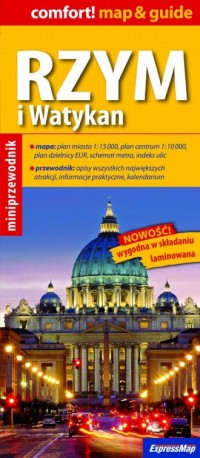 Rzym i Watykan map & guide - okładka książki