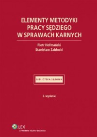 Elementy metodyki pracy sędziego - okładka książki