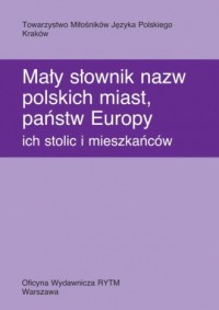 Mały słownik nazw polskich miast, - okładka książki