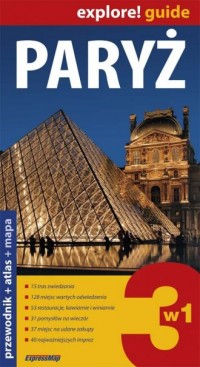 Paryż. Przewodnik + mapa + atlas - okładka książki