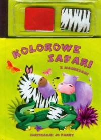 Kolorowe safari z magnesami - okładka książki