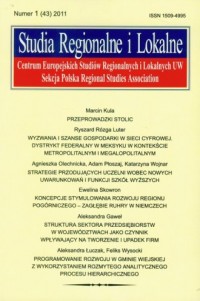 Studia Regionalne i Lokalne nr - okładka książki