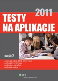 Testy na aplikacje 2011 cz. 2 - okładka książki