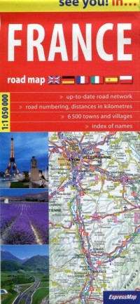 France road map 1:1 050 000 - okładka książki