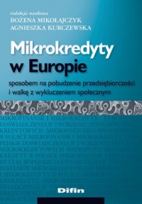 Mikrokredyty w Europie sposobem - okładka książki
