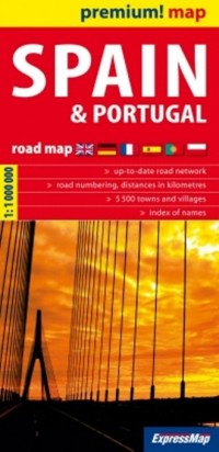 Spain and Portugal (road map 1:1 - okładka książki