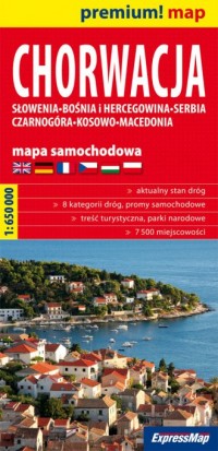 Chorwacja (mapa samochodowa 1:650 - okładka książki
