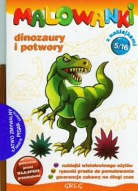 Malowanki 5 Dinozaury i potwory - okładka książki