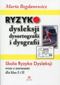 Ryzyko dysleksji dysortografii - okładka książki