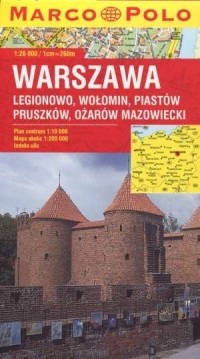 Warszawa. Plan miasta w skali 126 - okładka książki