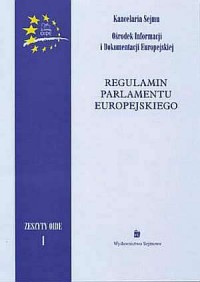 Regulamin Parlamentu Europejskiego. - okładka książki