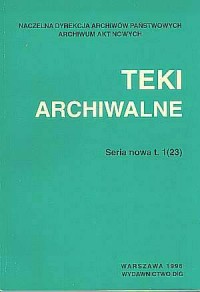 Teki Archiwalne. Tom 1(23) - okładka książki