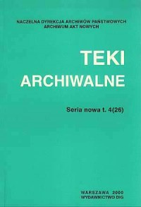 Teki Archiwalne. Tom 4(26) - okładka książki